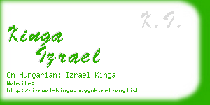 kinga izrael business card